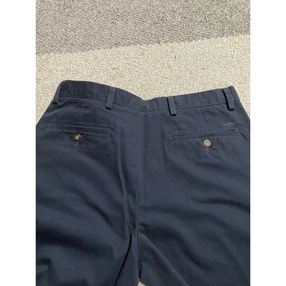 Dockers Chinos Straight Fit Pants Mens Size 34 x 32 Navy Blue Trousers Slacks - Picture 12 of 13